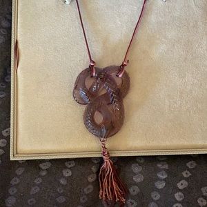 Rare Lalique serpent sautoir in violet